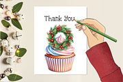 Christmas Cupcake Sublimation Bundle, an Illustration by Creative Art (Thumbnail 4 of 9)