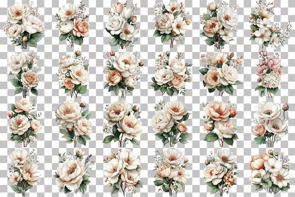 Watercolor Lavender & Ivory Floral, an Illustration by DreamCafeArt (Photo 3 of 6)