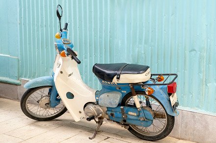 Old vintage Honda motorcycle, a Transportation Photo by BOOCYS