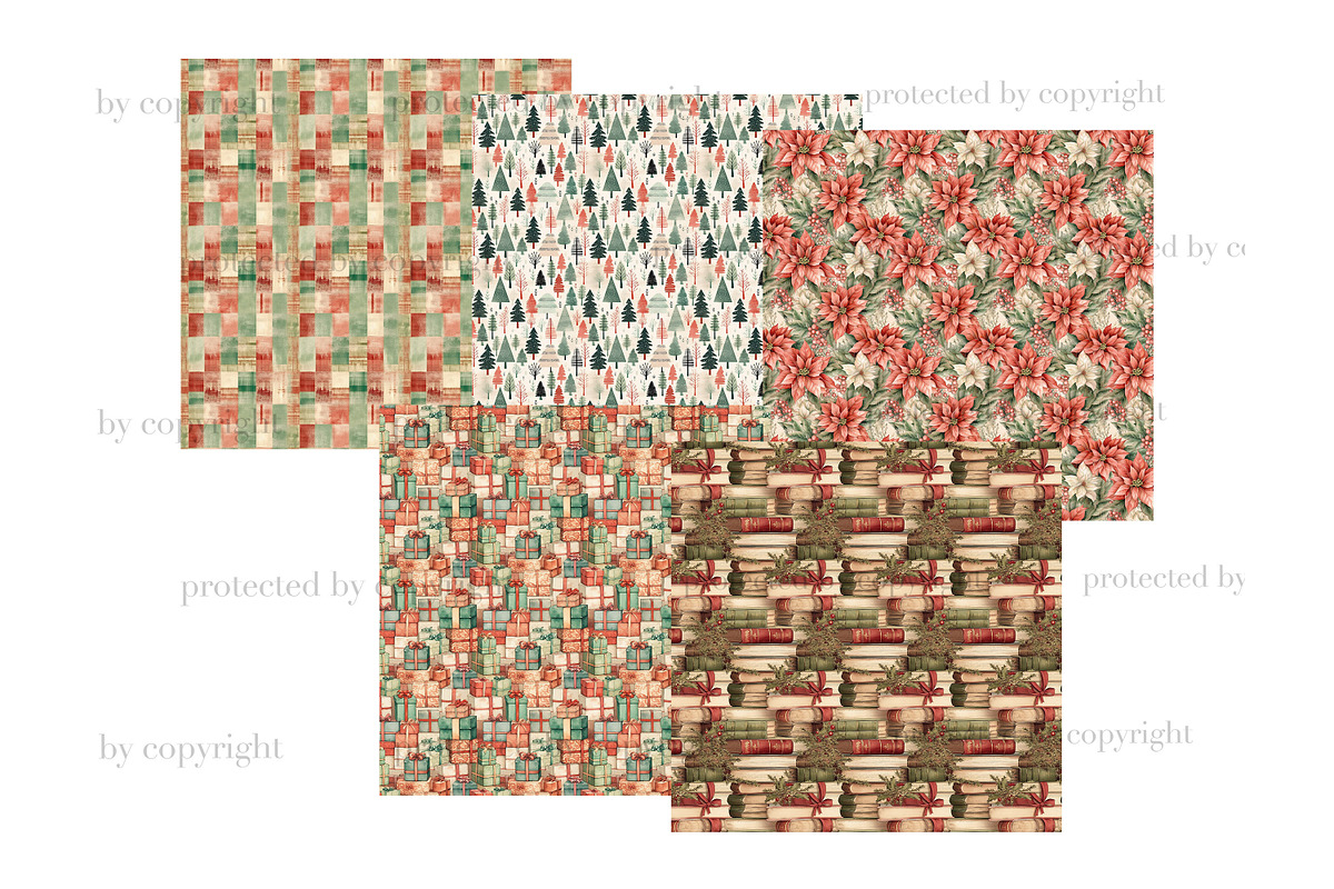 Holiday Reading Paper | Christmas, a Pattern Graphic by GlamArtZhanna (Photo 3 of 3)