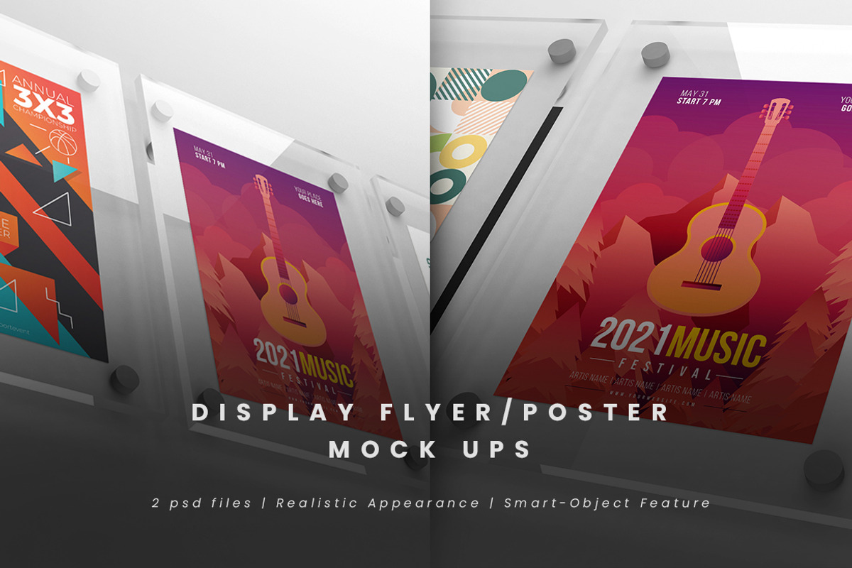 Display Poster Mock-Ups, a Print Template by Thirtypath Studio (Photo 1 of 5)