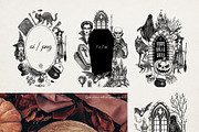 Gothic Halloween Hand Drawn Vectors, a Seasonal Illustration by Yevheniia (Thumbnail 8 of 14)