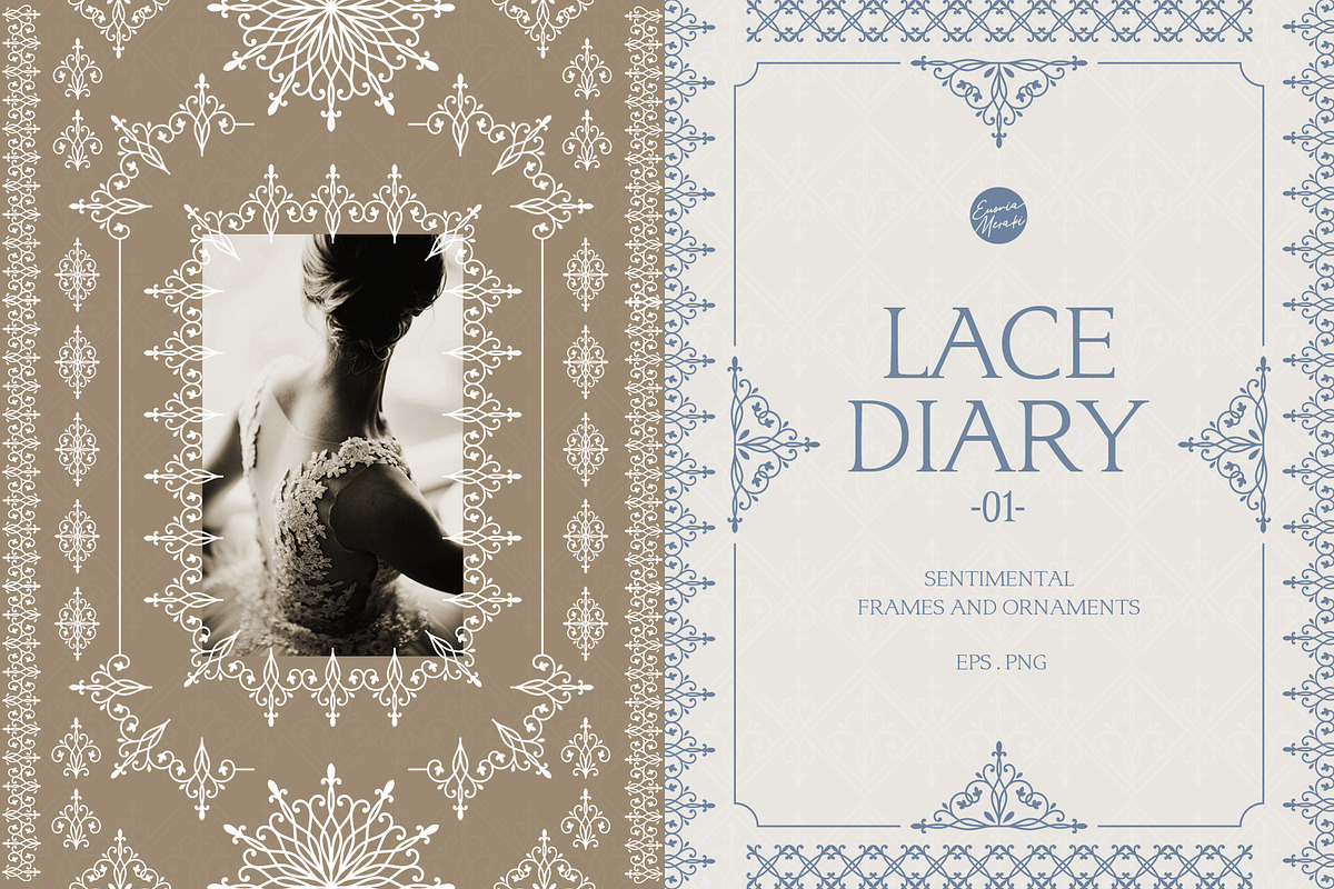 LACE DIARY 01 Vintage Rococo Romance, a Background Graphic by Euonia Meraki (Photo 1 of 18)
