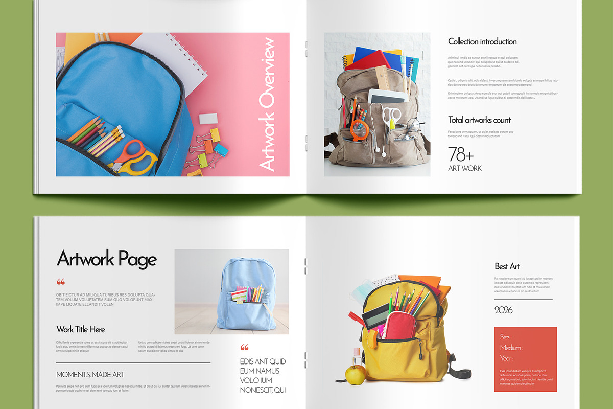 Art Exhibition Portfolio Layout, a Brochure Template by MightyDesign (Photo 5 of 9)