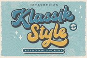 Klassik Style Retro Bold Script, a Script Font by Creatype Studio (Thumbnail 1 of 9)