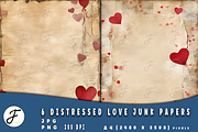 Distressed Love Junk Papers, a Background Graphic by Joaquin Fernandez Studio (Thumbnail 3 of 4)
