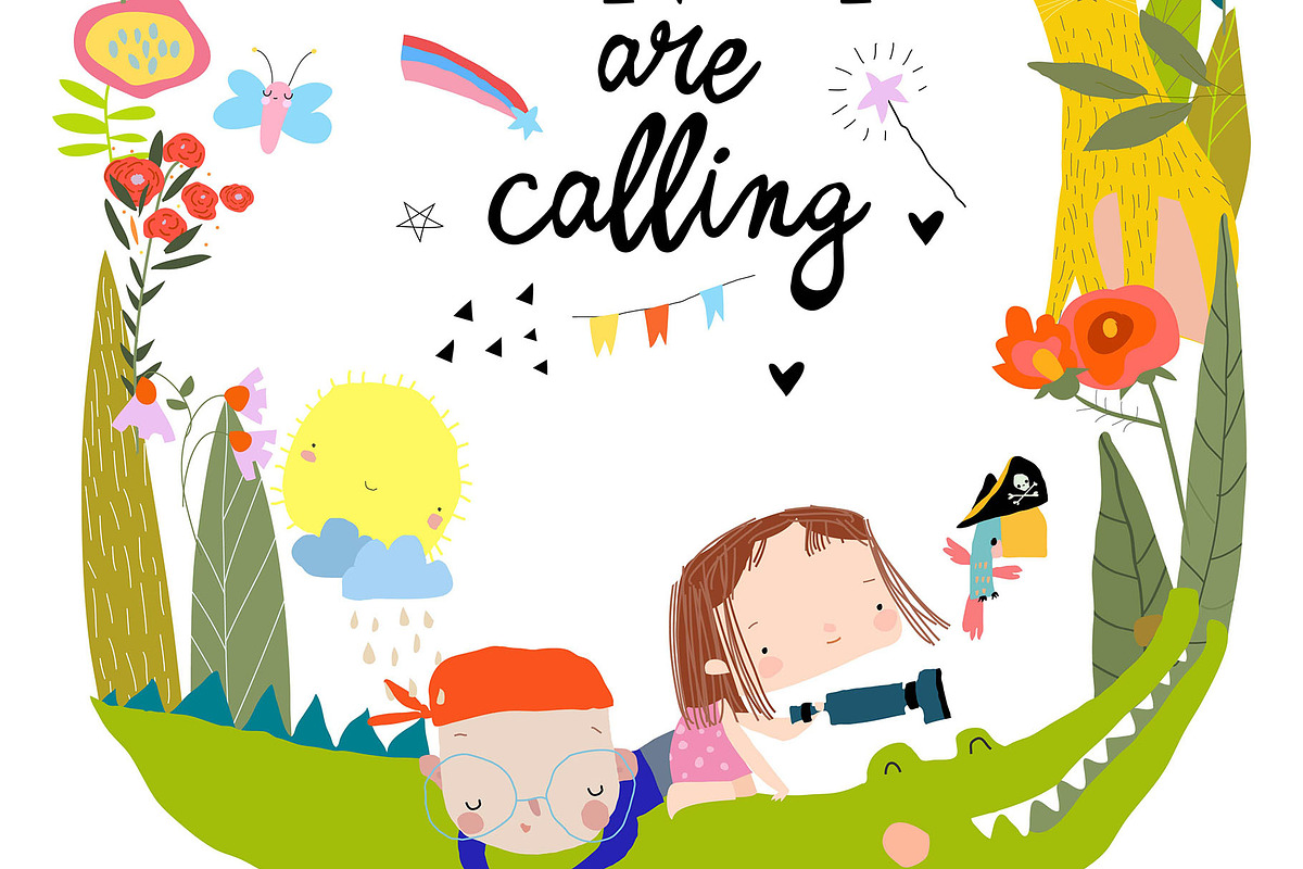 Card with Cute Animals and Kids, an Animal Illustration by Maria Starus (Photo 1 of 3)