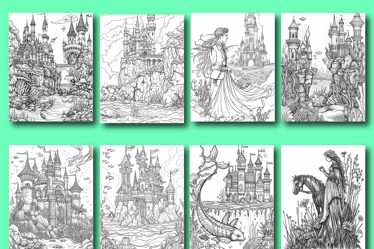 Vintage Fairytale Coloring Pages, a Person Illustration by Design Zone (Photo 5 of 7)