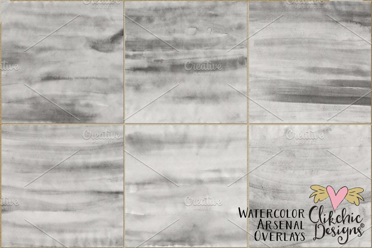 Watercolor Arsenal Overlays preview 2