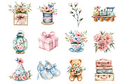 Pink Coquette Woodland Animals Clipa, a Seasonal Illustration by Design Market (Thumbnail 2 of 5)