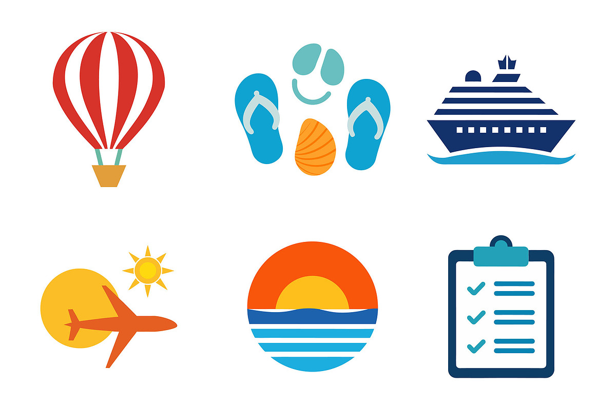 Summer Sale Travel Icons, an Illustration by smrony (Photo 3 of 6)