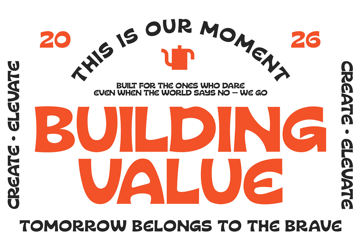 Qenary Vokela – Chunky Sans Serif, a Sans Serif Font by decographstud (Photo 4 of 7)