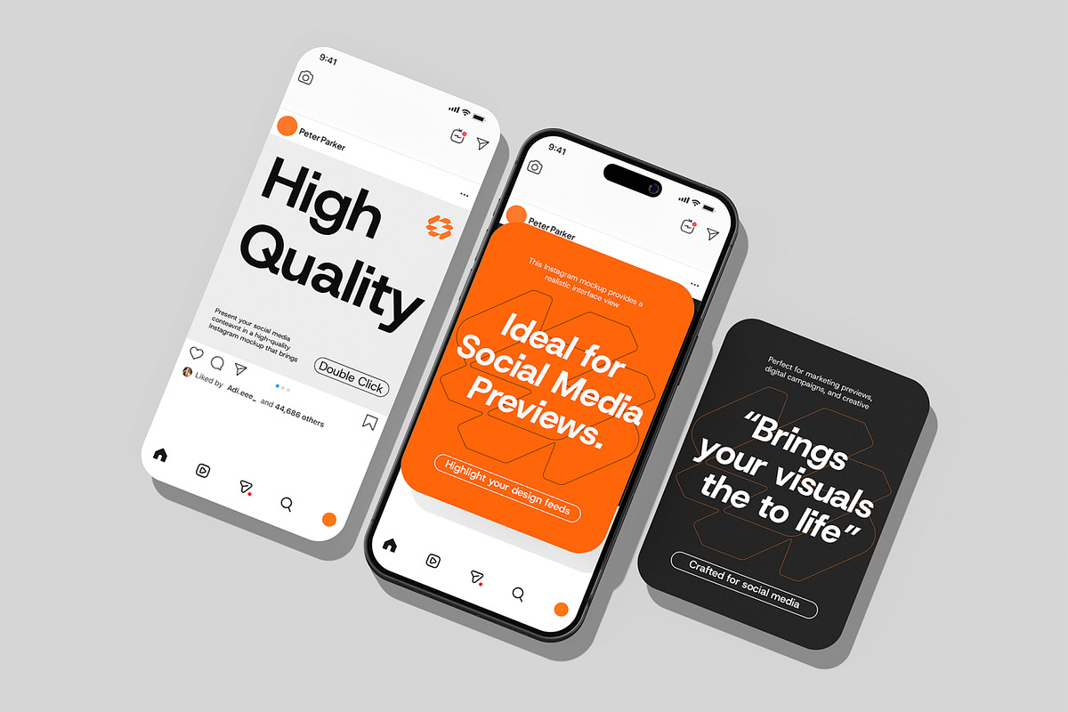 Social Media Instagram Mockup, an Advertising Mockup by Permadi Creative (Photo 4 of 4)