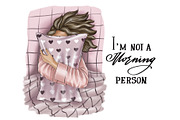 Sleeping girl, png clip-art, a Person Illustration by KupalinaArt (Thumbnail 2 of 8)