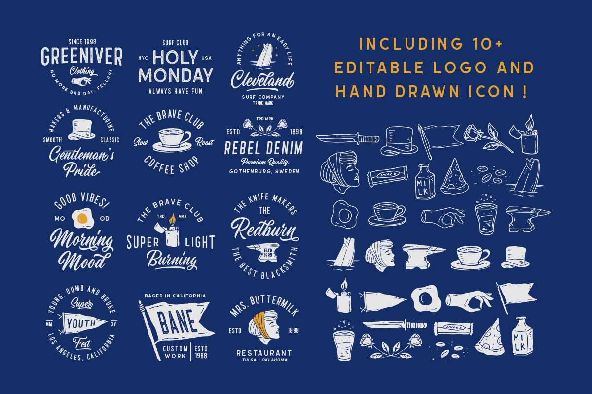 Hillstown Font Collection (+EXTRA), a Script Font by Letterhend Studio (Photo 5 of 14)
