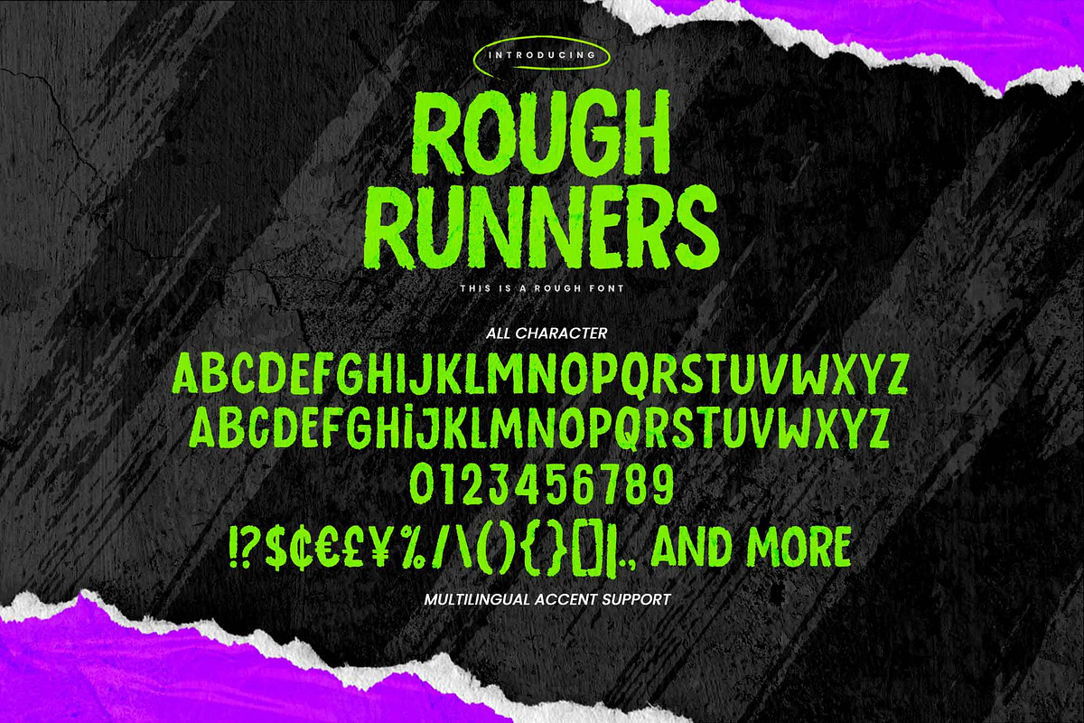 Rough Runners – This is a Rough Font, a Sans Serif Font by Gassstype (Photo 6 of 8)