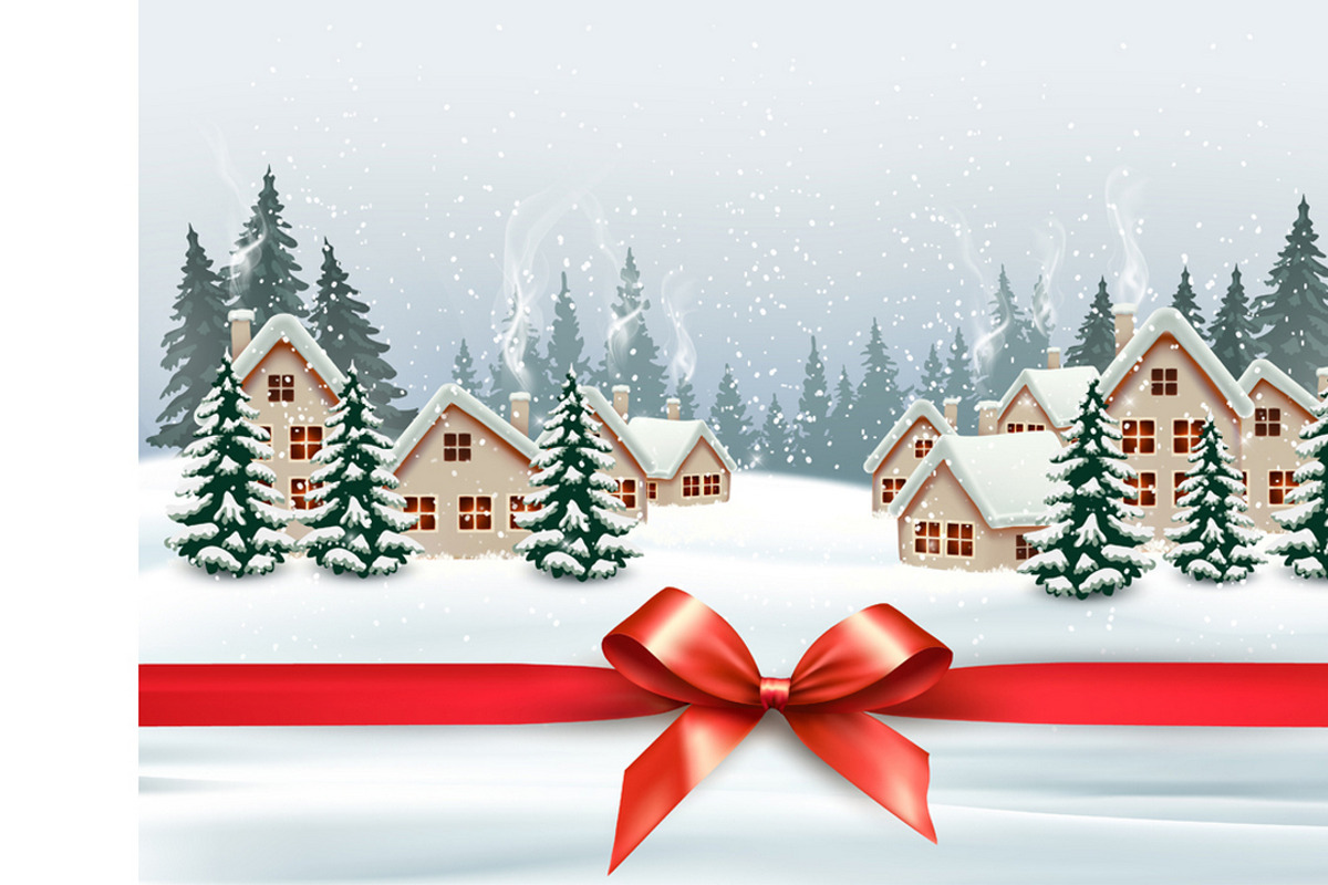 Holiday Christmas background vector, a Decorative Illustration by ecco