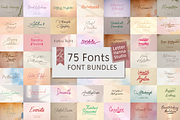 Mega 75 Handwriting Font Bundle, a Handwritten Font by Letterhanna Studio (Thumbnail 1 of 9)