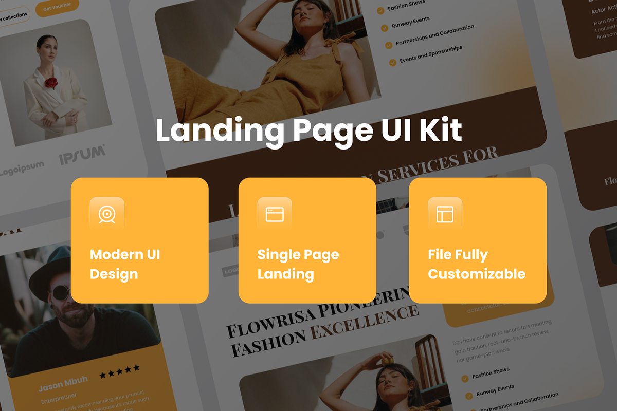 Modern Fashion Landing Page, a Landing Page Template by SquidPixey (Photo 3 of 5)
