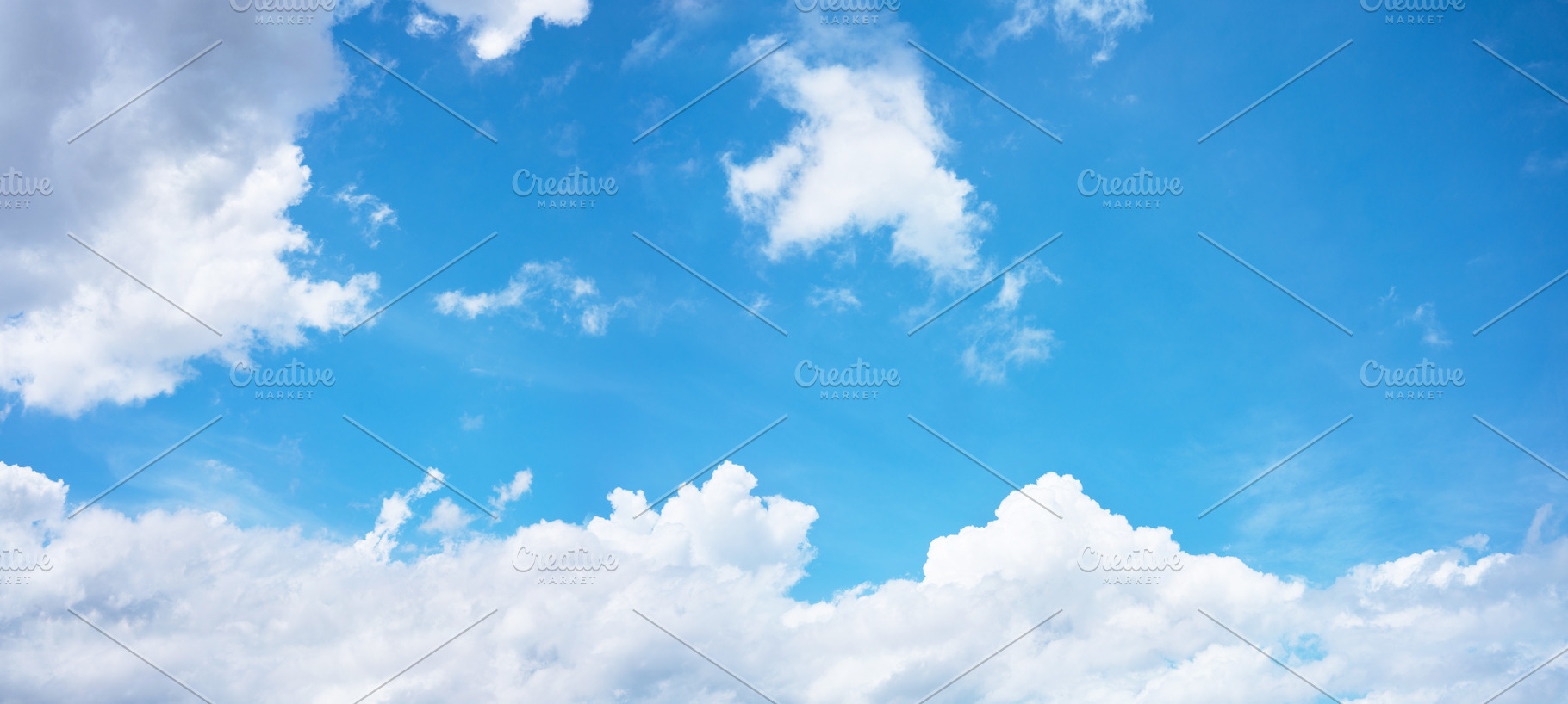 Colorful Beautiful blue sky with cloud, a Nature Photo by Nednapa