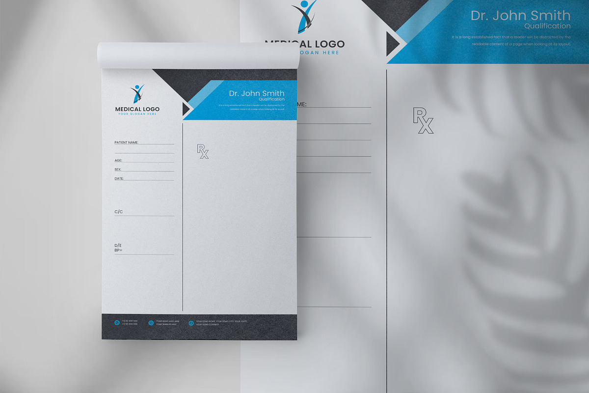 Doctor prescription pad design, a Stationery Template by Tanmoy Topu (Photo 2 of 2)