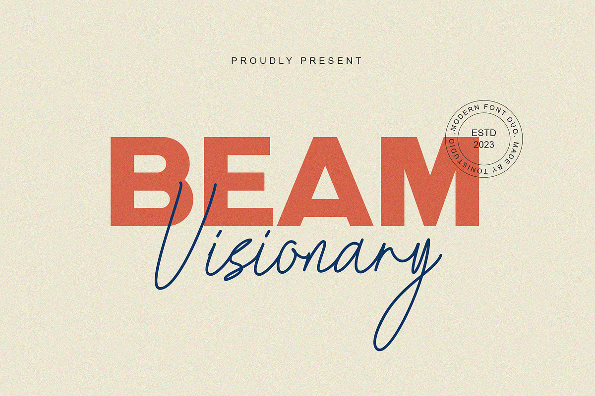 Beam Visionary, a Sans Serif Font by ToniStudio (Photo 1 of 13)