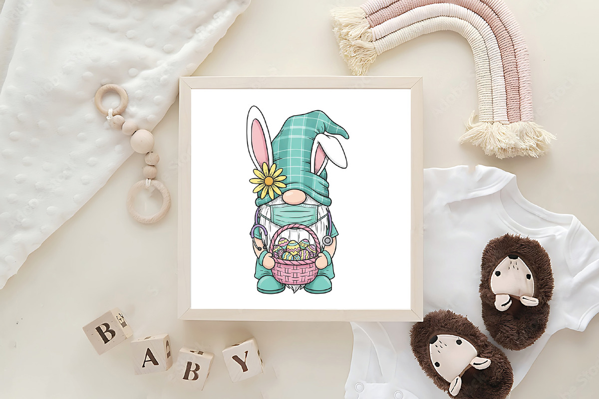 Easter Nurse Gnomes PNG, an Illustration by CraftArtStudio (Photo 4 of 4)