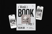 White World Book Day Flyer Set, a Flyer Template by The Good Store (Thumbnail 1 of 2)