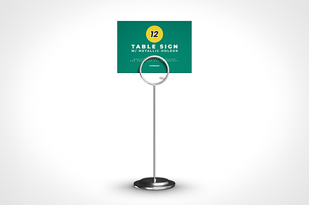 Table Sign Card Holder, an Advertising Mockup by Se٧enStudio