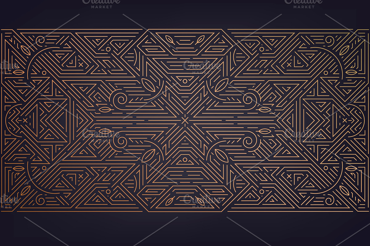 Art Deco Geometric Backgrounds, a Pattern Graphic by Marylia (Photo 6 of 12)