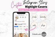 Insta Story Highlight Covers Canva, a Social Media Template by GraphiCarola (Thumbnail 1 of 10)