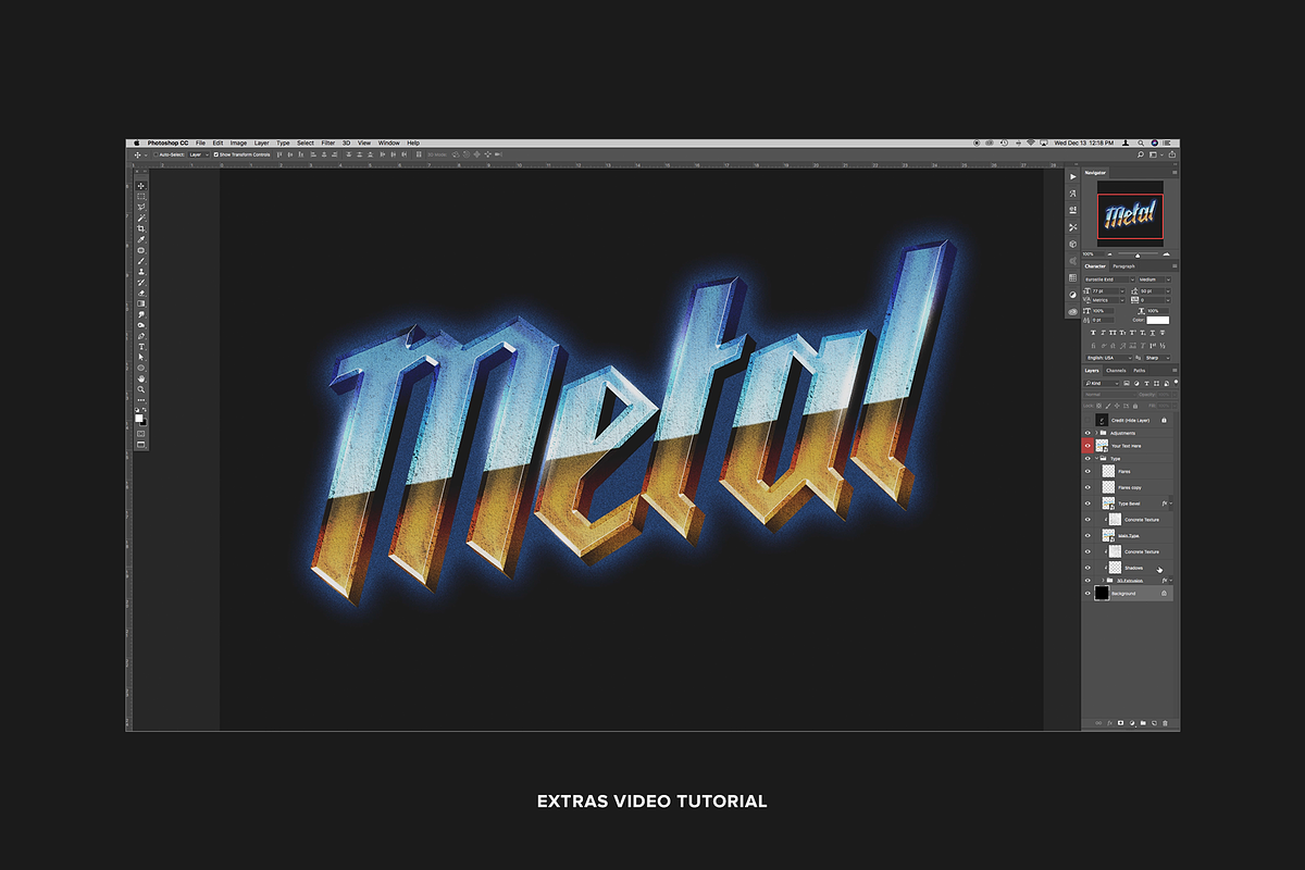 80's Metal Photoshop Text Effect, a Layer Style Add-On by Clint English (Photo 5 of 5)