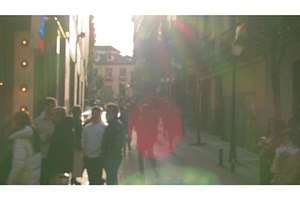 Pedestrian Street With Walking