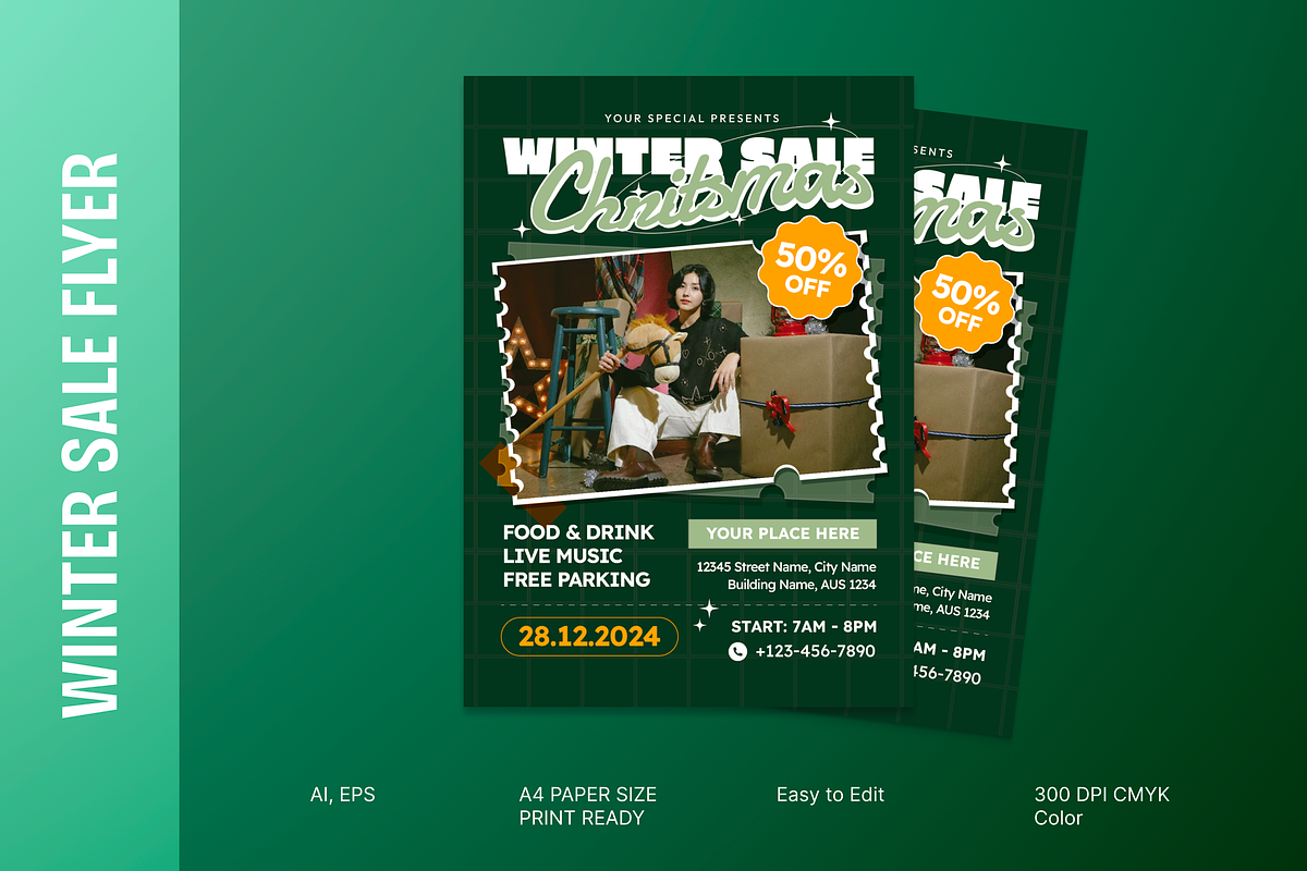 Winter Wonderland Sale Flyer, a Flyer Template by MMPixelCraft (Photo 1 of 6)