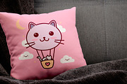 Cat Balloon T-shirt Design, an Animal Illustration by vectorwithin (Thumbnail 1 of 3)