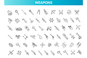 Military Weapons and Warfare Icons, an Outline Icon by Tettygreen (Thumbnail 1 of 2)