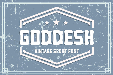 Goddesh Vintage Sport Font, a Sans Serif Font by Bayuktx
