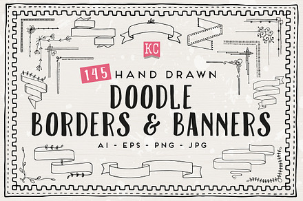 Doodle borders and banners