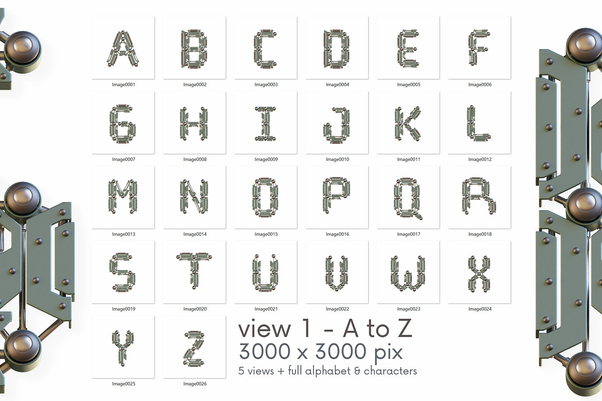 Robotic - 3D Lettering, a Graphic by MIIM (Photo 6 of 8)