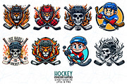100 Retro Vintage Hockey Skull PNG, an Illustration by Sofia's Fashion (Thumbnail 6 of 11)