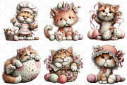 Whimsical Easter Cat Clipart, an Illustration by Black Bird Studio (Thumbnail 4 of 5)