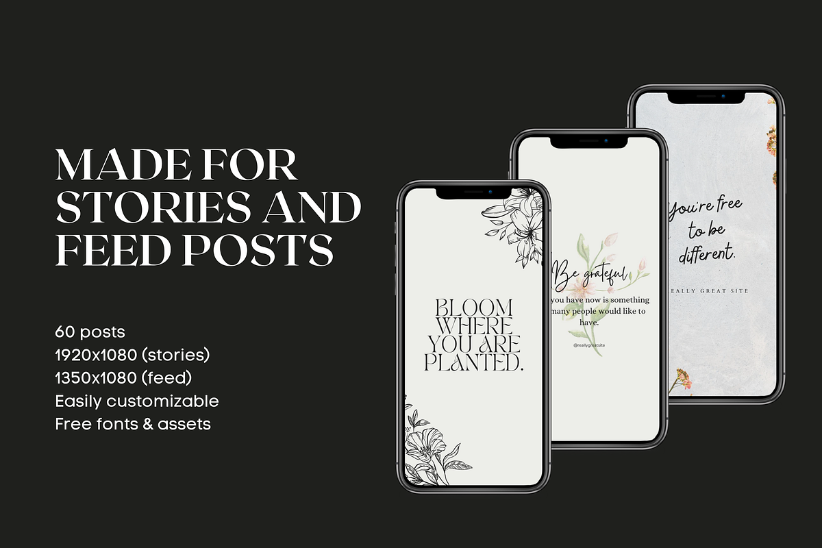Minimal Instagram Quotes Collection, a Social Media Template by Palm Creatives (Photo 5 of 7)