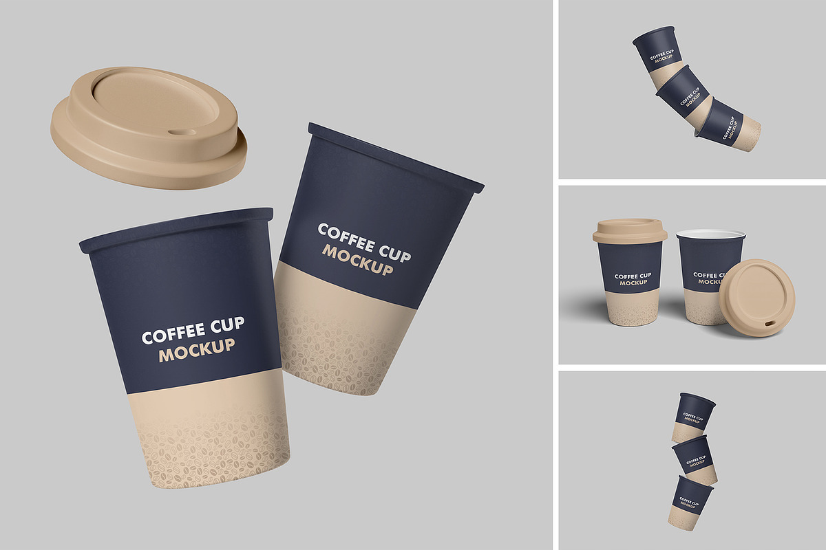 Realistic Coffee Cup Mockup PSD, a Cups & Container Mockup by MA-KING_ART (Photo 1 of 5)