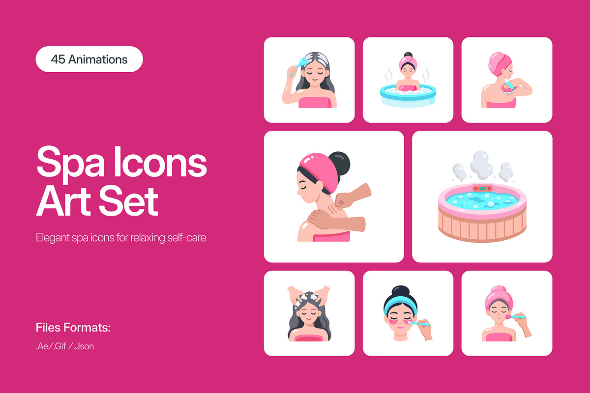 45 Animated Spa & Wellness Icons, an Emoji Icon by Prosymbols (Photo 1 of 4)