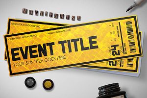 Golden Style Event Ticket