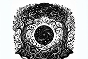 50 Mystical Galaxy Forest Silhouette, a Technology Illustration by Amazin_art (Thumbnail 28 of 33)