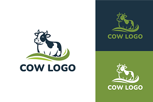Logo Cow Vector Simple, a Branding & Logo Template by zaqilogo