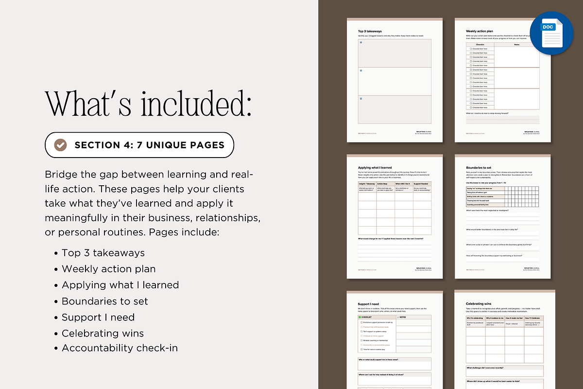 Fillable Reflection Journal Workbook, a Presentation Template by Our Polished Pages (Photo 13 of 20)