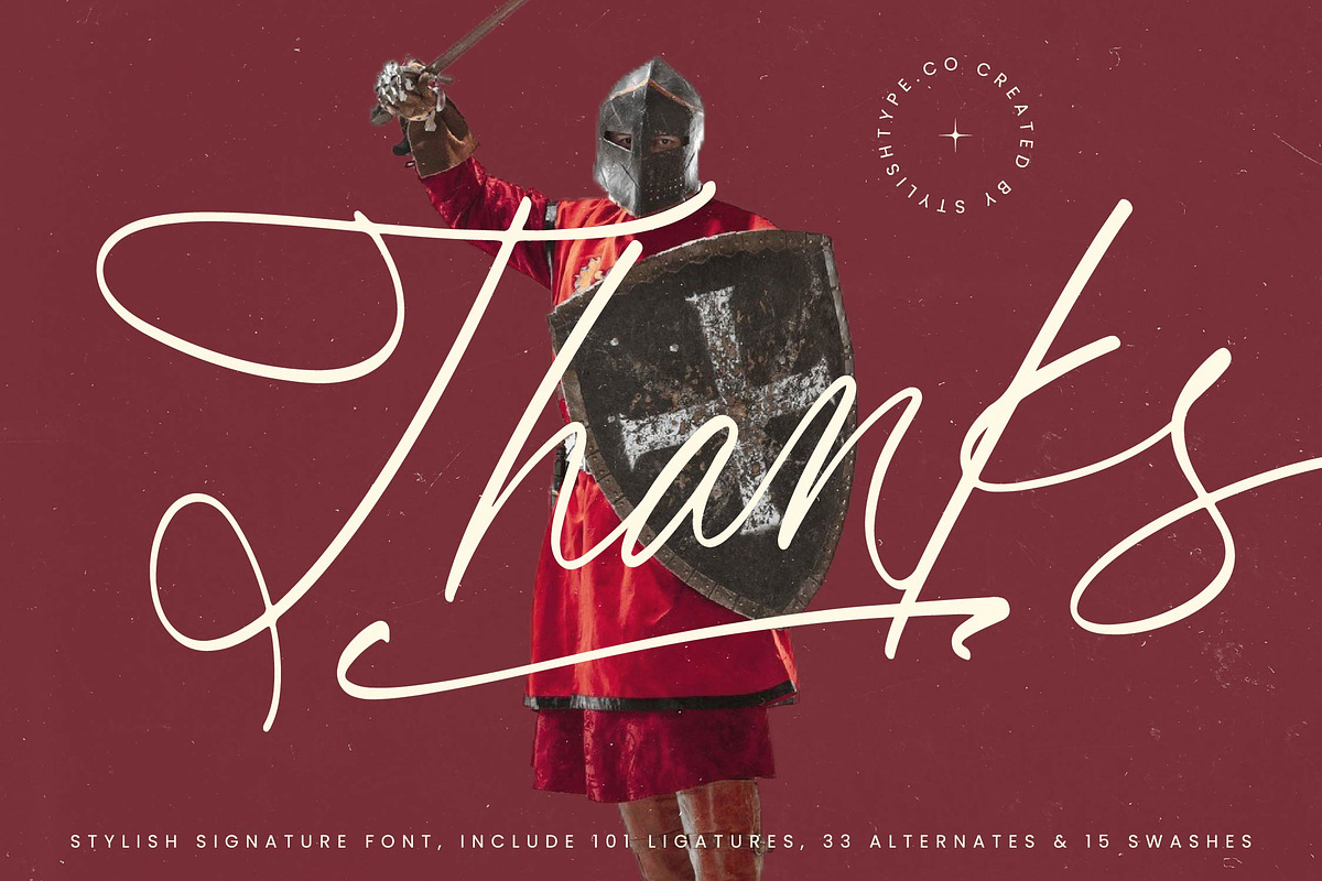 Battler Knight Stylish Signature, a Script Font by stylishtype.co (Photo 20 of 20)