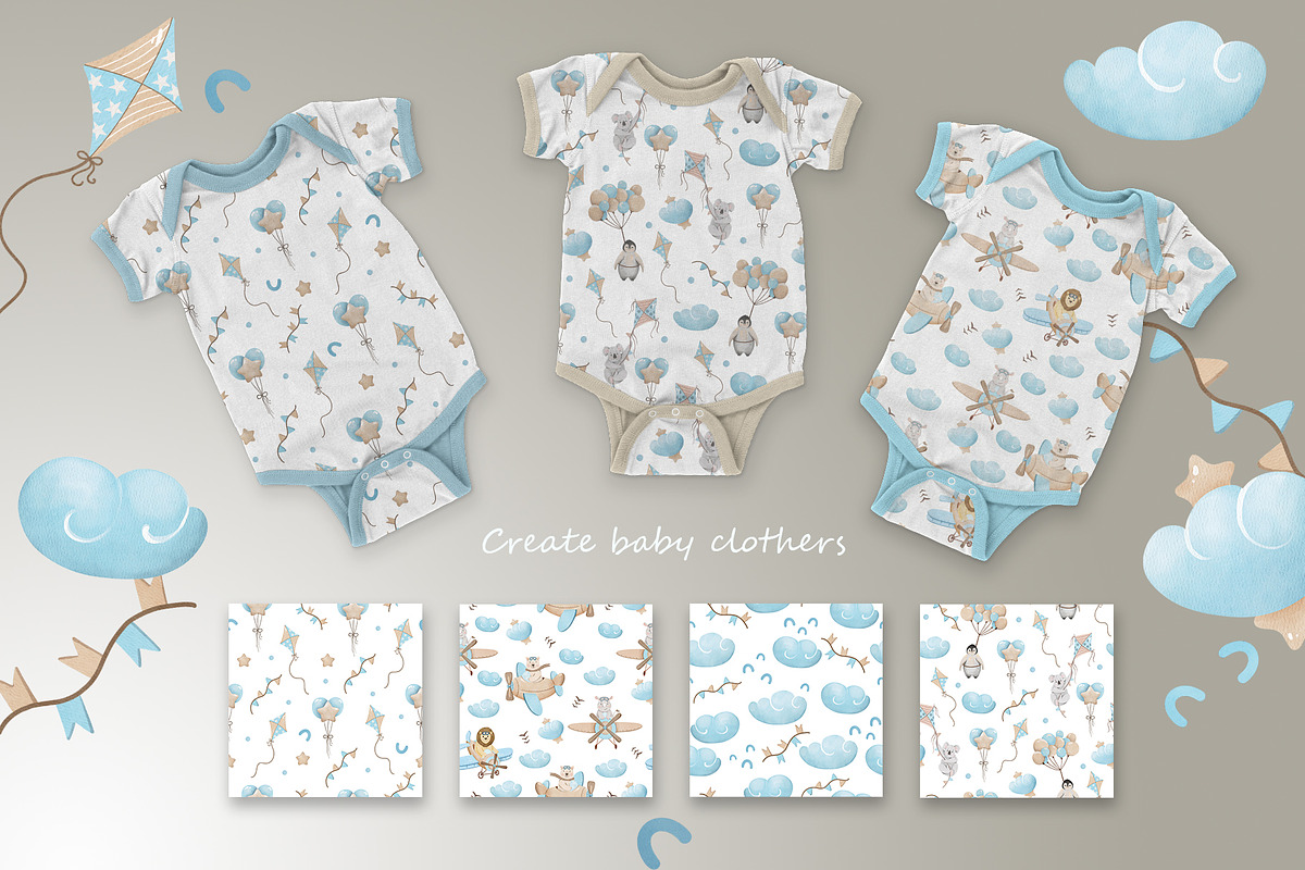 Animals pilots patterns, a Pattern Graphic by ArtGiftsStudio (Photo 3 of 5)